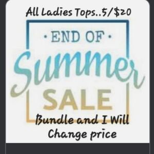 All Ladies Tops...5/$20!!!!